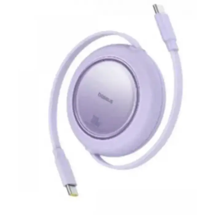 Baseus P10364500213-00 Free2 Pull Mini Kablolu USB-C 100W 2M Mor Şarj Kablosu