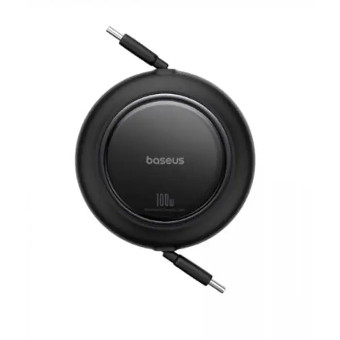 Baseus P10364501211-00 Free2Pull Makaralı Şarj Kablosu USB-C-Lightning 20W 1m. - Beyaz
