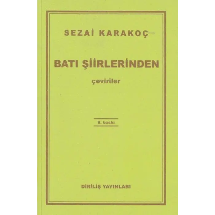Batı Şiirlerinden Çeviriler