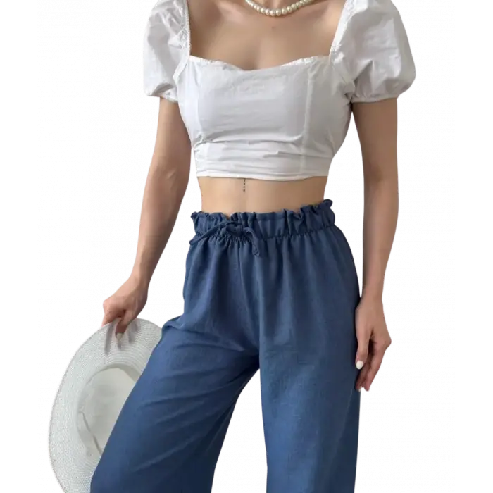 Beli Büzgülü Pantolon