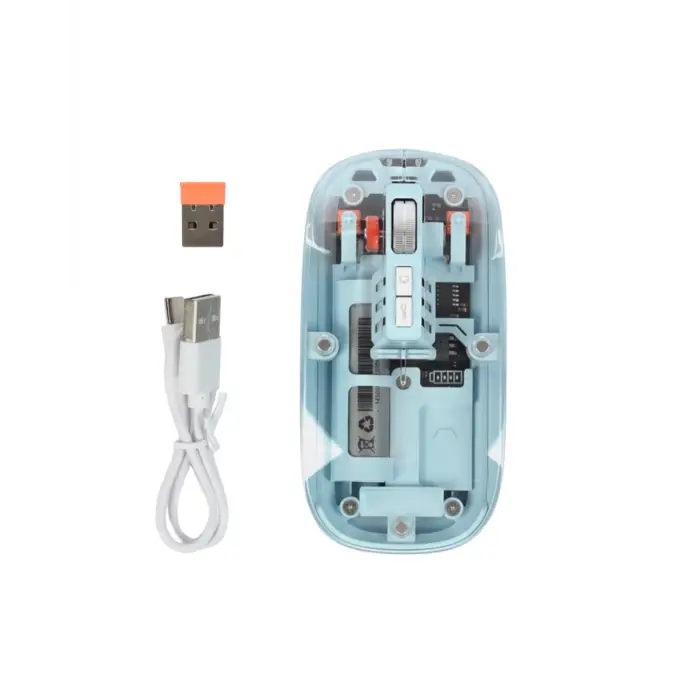 Bluetooth 5.2 Destekli Mavi Pilli Kablosuz Mouse