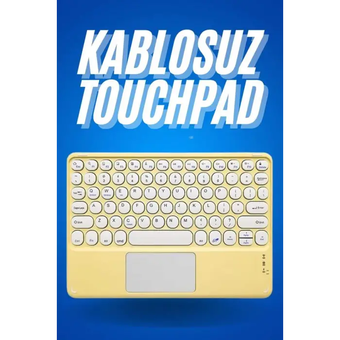 Bluetooth Touchpad Klavye Ultra İnce Taşınabilir Q Klavye
