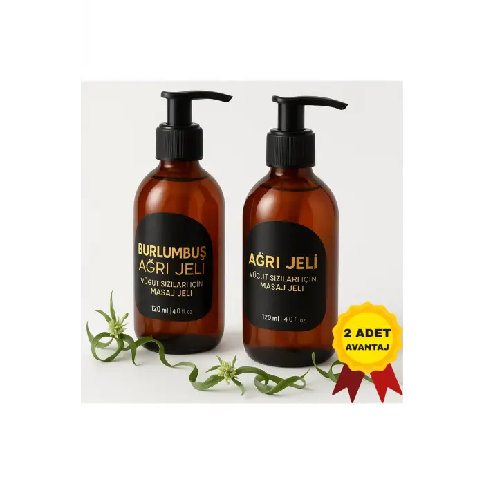 Burlumbuş Otu Vücut Masaj Jeli 120 ml 2li Set