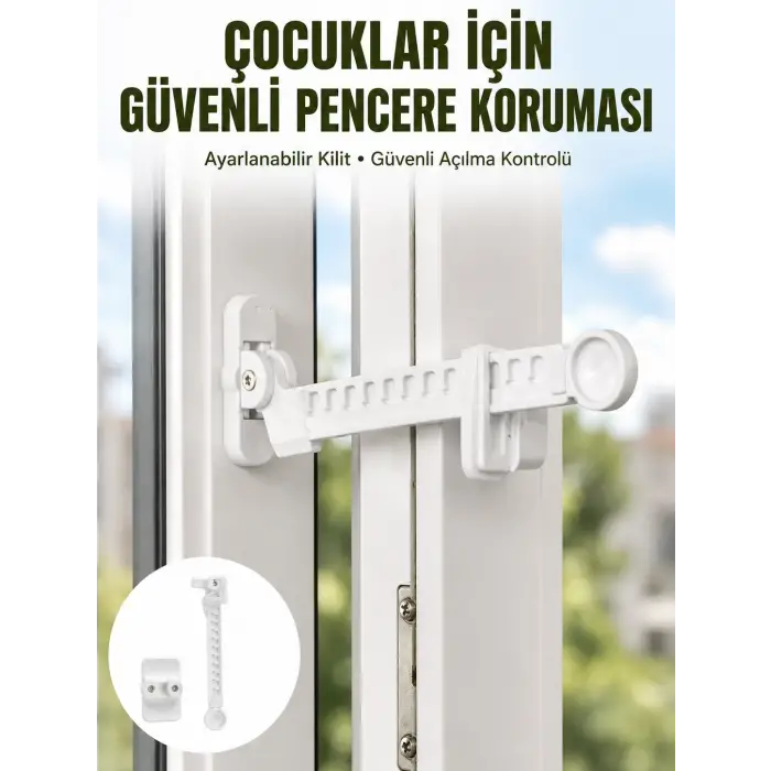 Cam Pencere Açılma Kontrol Kilidi Kolay Montaj 3’lü Yeni Nesil