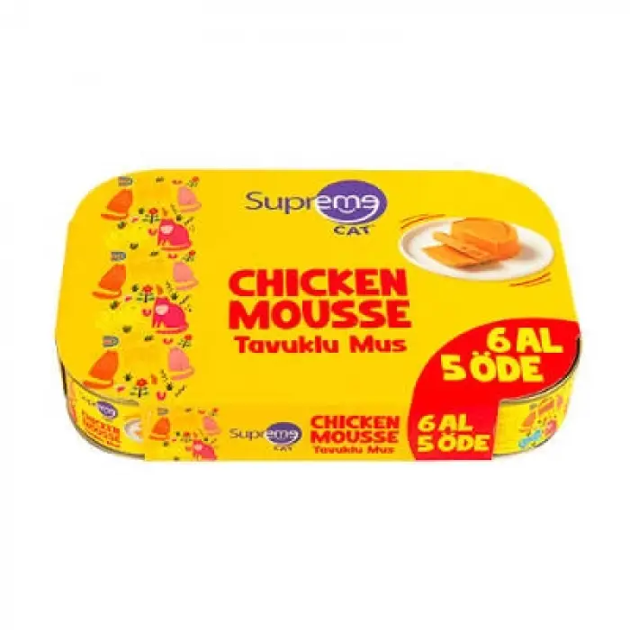 Cat Mousse Tavuklu Yetişkin Kedi Konservesi 85 Gr 6 Al 5 Öde