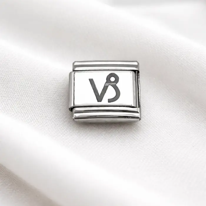 Çelik Nomination Charm Oğlak Burcu | Paslanmaz Çelik Bileklik Charmı | Burç Temalı Şık Takı