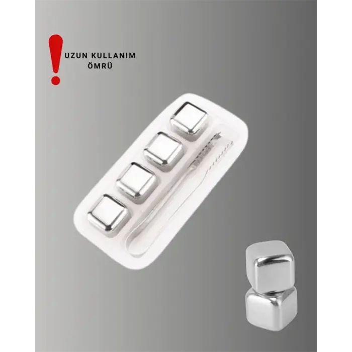 Çevre Dostu Metal Buz Küpü ve Kullanışlı Klips Seti