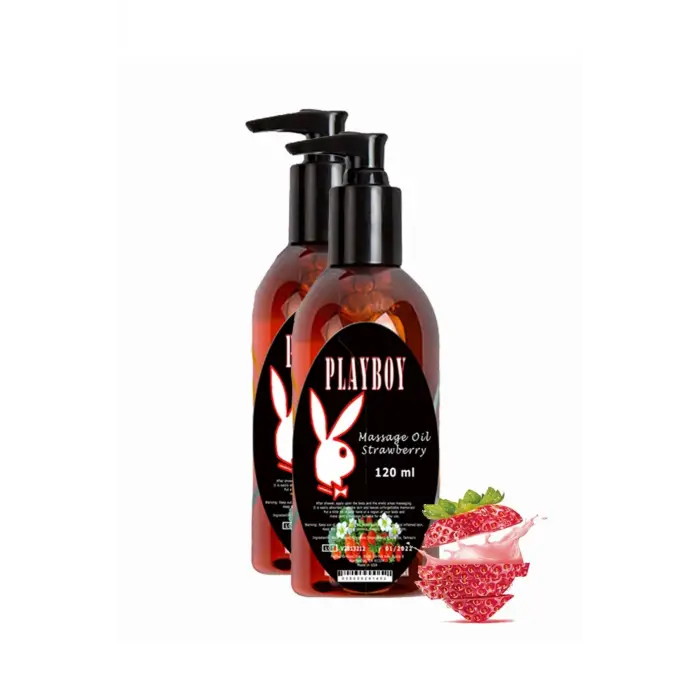 Çilek Aromalı Vücut Masaj Yağı 120ml Strawberry Flavored Massage Oil 2 Adet