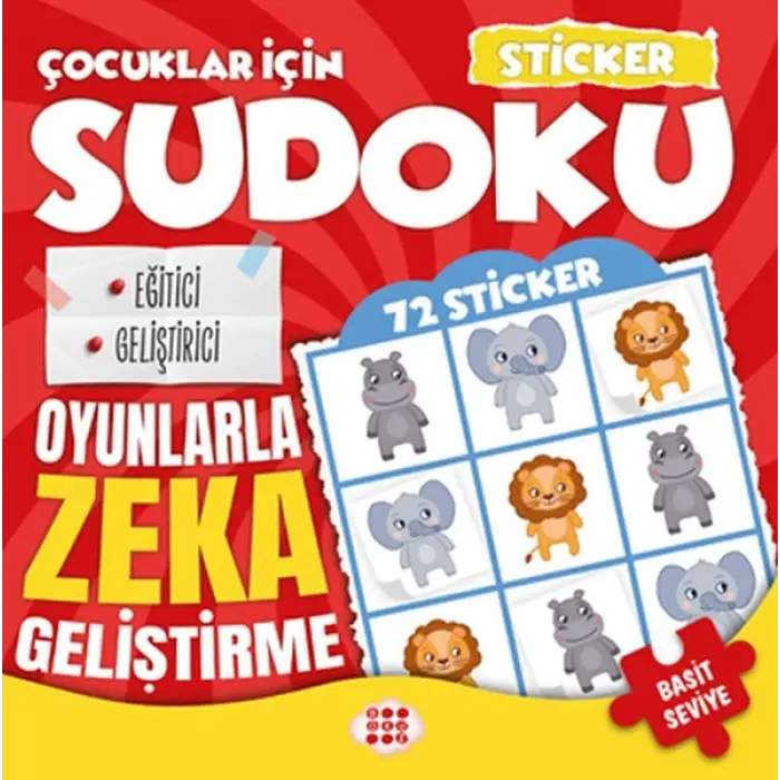 Çocuklar için Sudoku - Sticker Hediyeli Basit Seviye 1