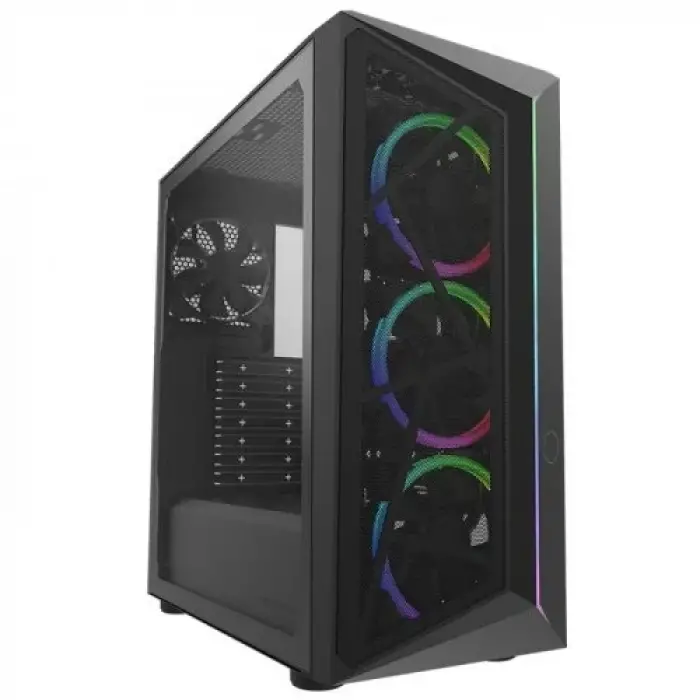 Cooler Master CMP510 TG 650W 80+ Mesh Panel Siyah ARGB 3x120MM FANLI Mid-Tower Kasa