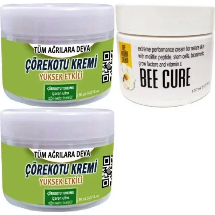 ÇÖREK OTU BAKIM KREMİ 2 ADET 150 ML+BEE CURE KREM 150 ML