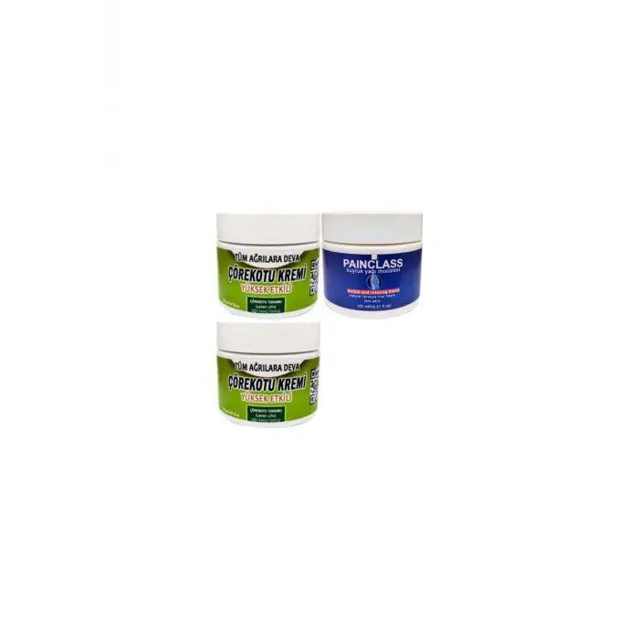 Çörek Otu Kremi Orta Boy  2x 100 ml - Painclass 150 ml Kuıyruk Yağı Kremi