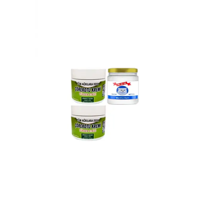 Çörek Otu Kremi Vücut sızlarına 2x 100 ml - Snow Kitten Menthol Balm 50 ml