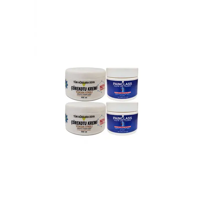 Çörek Otu Kremi XL Boy  2x200 ml+PainClass Kuyruk Yağı Kremi 2x150 ml