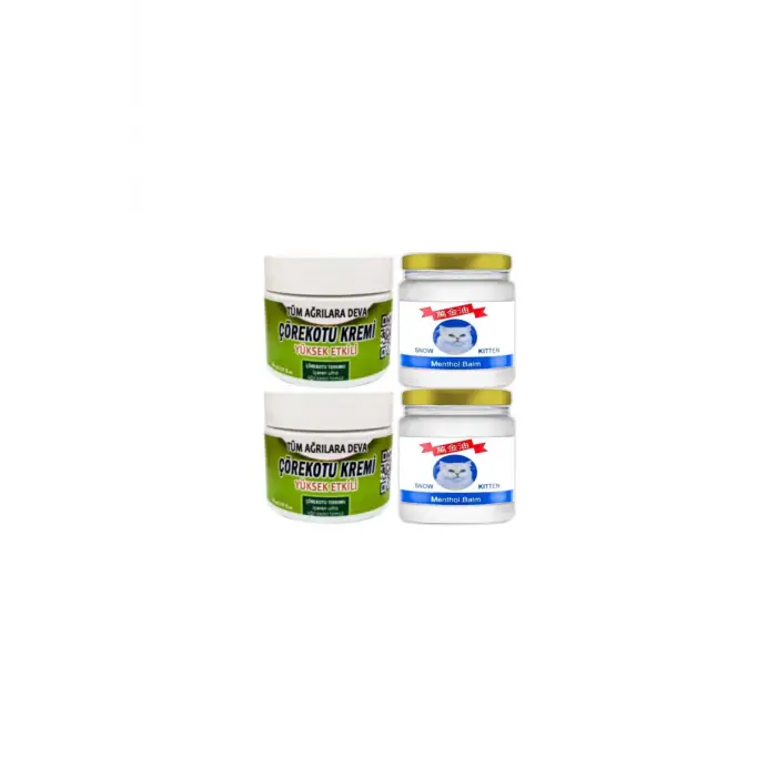 Çörek Otu Rahatlatıcı Krem 2x100 ml - Snow Kitten Menthol Balm 2x50 ml