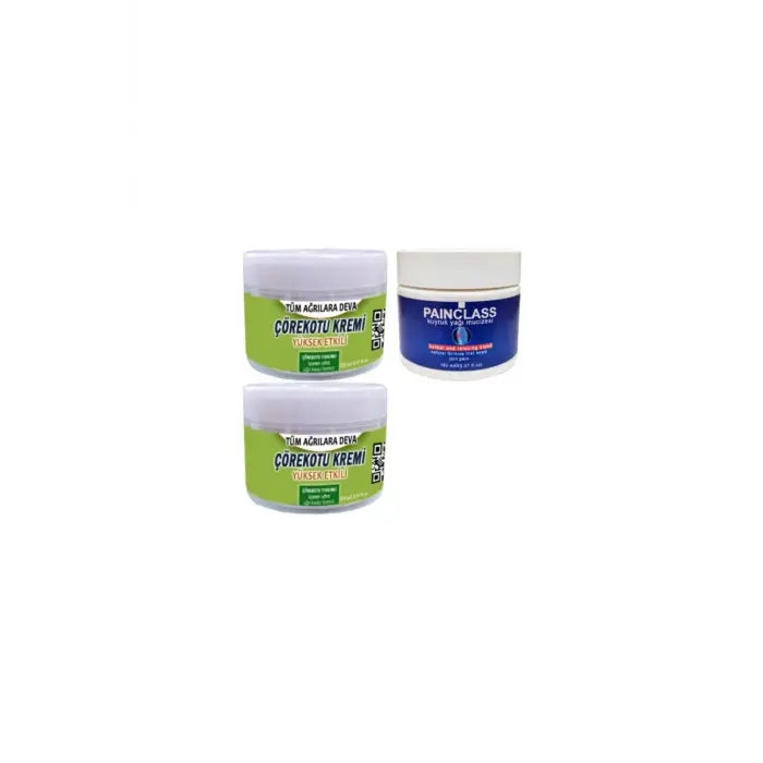 Çörek Otu Rahatlatıcı Krem 2x150 ml+Painclass 150 ml Kuyruk Yağı Kremi