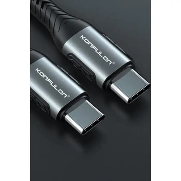 DC43 Type-C to Type-C 1M Örgü 60W Hızlı Şarj Kablo - Yeşil