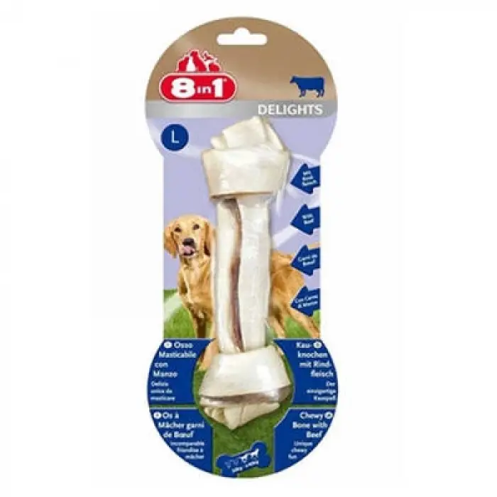Delights Bones Biftekli Ağız Bakım Kemiği Köpek Ödülü Large 85 Gr