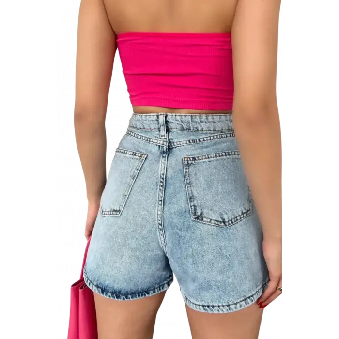 Denim Şort Cepli