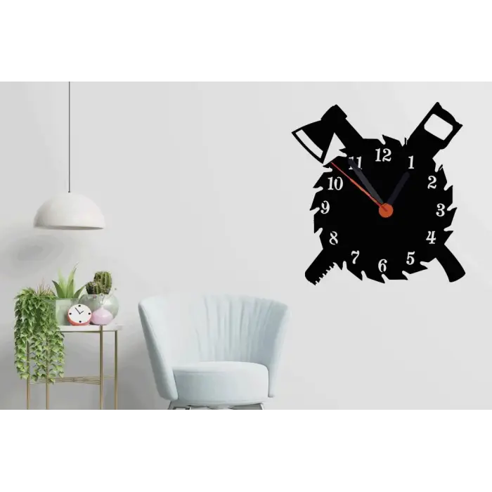 Duvar Saati-Ağaç İşleme-35 cm x 35 cm