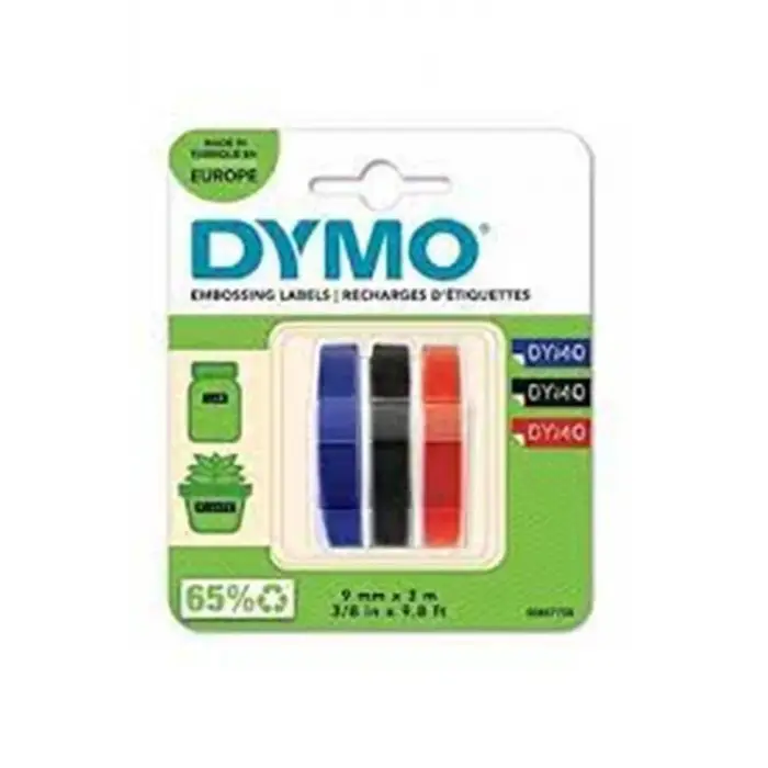 DYMO S0847750 Kabartma Şerit, 9 mmx3 mt 3 lü Bls K-S-M