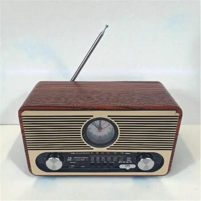 Everton RT-566 Bluetooth-USB-SD-FM Şarjlı Saatli Nostaljik Radyo