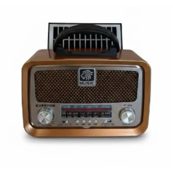Everton RT-653 Solarlı,Şarjlı Nostaljik Radyo (Bluetooth-USB-SD-FM )