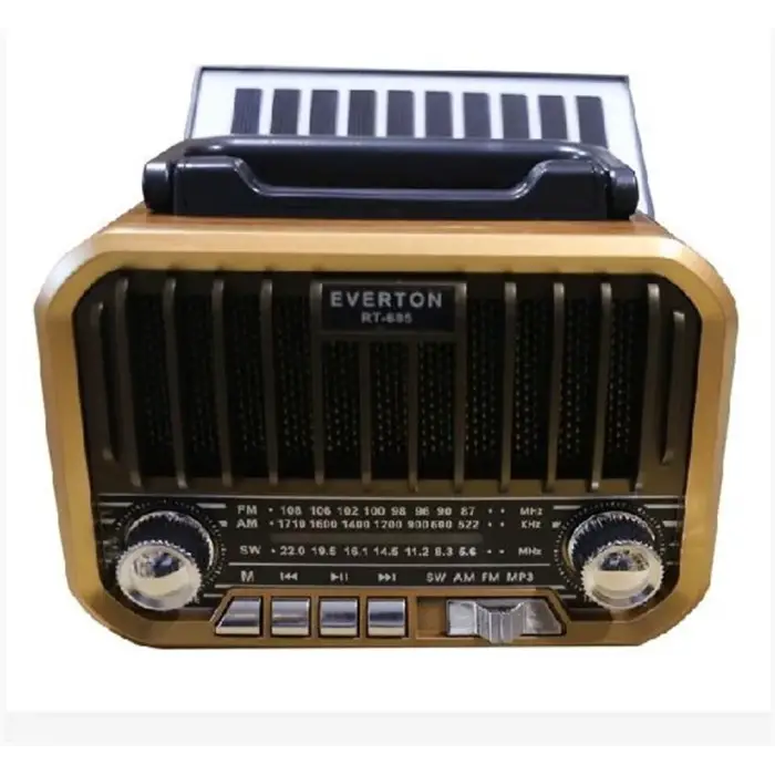 Everton RT-685 Şarjlı,Solarlı Nostaljik Radyo ( Bluetooth-USB-SD-FM)