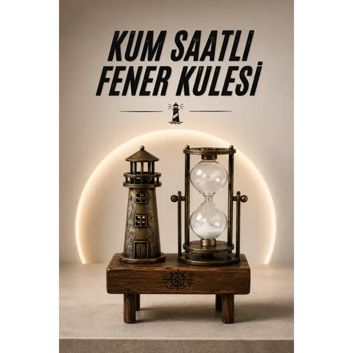 Eyfel Kulesi ve Deniz Feneri Dekoratif Masa Biblosu Hediyelik