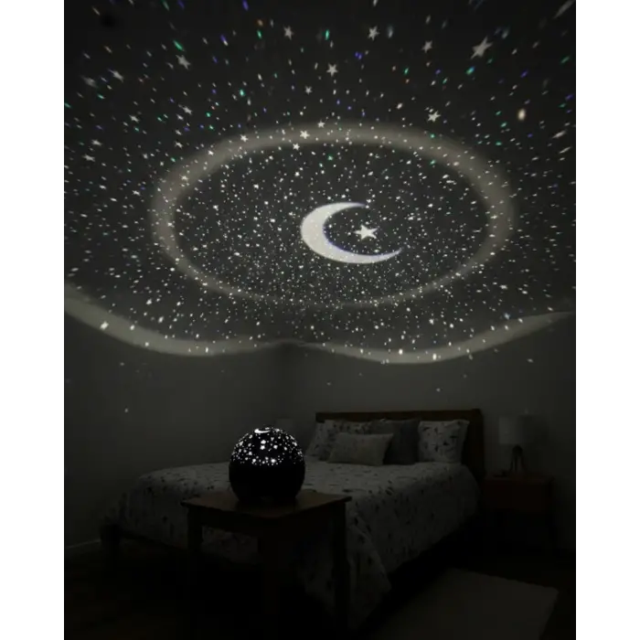 Fişli Yıldız Projektör Gece Lambası Müzikli