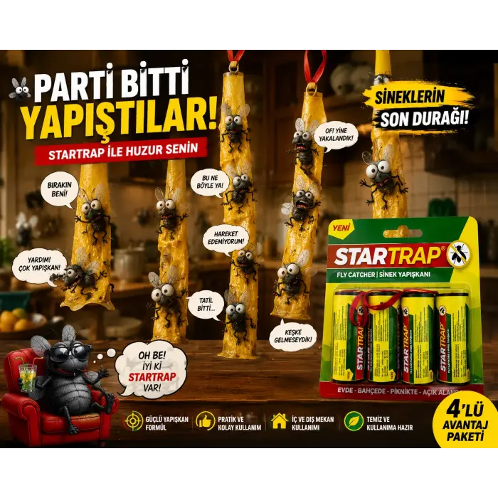 Fly Catcher Sinek Yapışkanı İç ve Dış Mekan Kullanımına Uygun