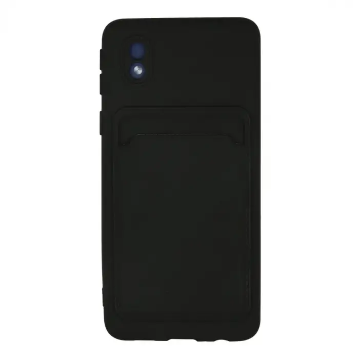 Galaxy A01 Core Kılıf Kelvin Kartvizitli Silikon - Siyah