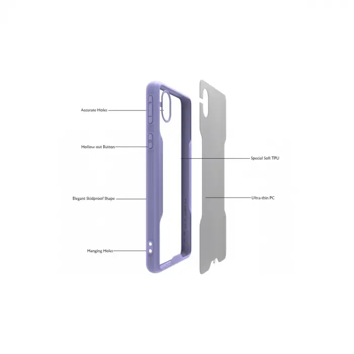 Galaxy A01 Core Kılıf Platin Silikon - Siyah