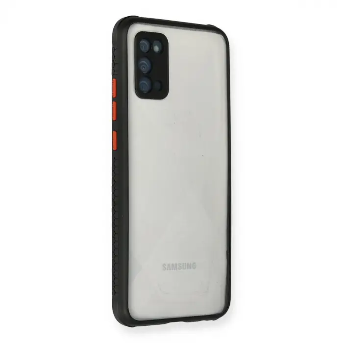 Galaxy A02S Kılıf Miami Şeffaf Silikon - Siyah