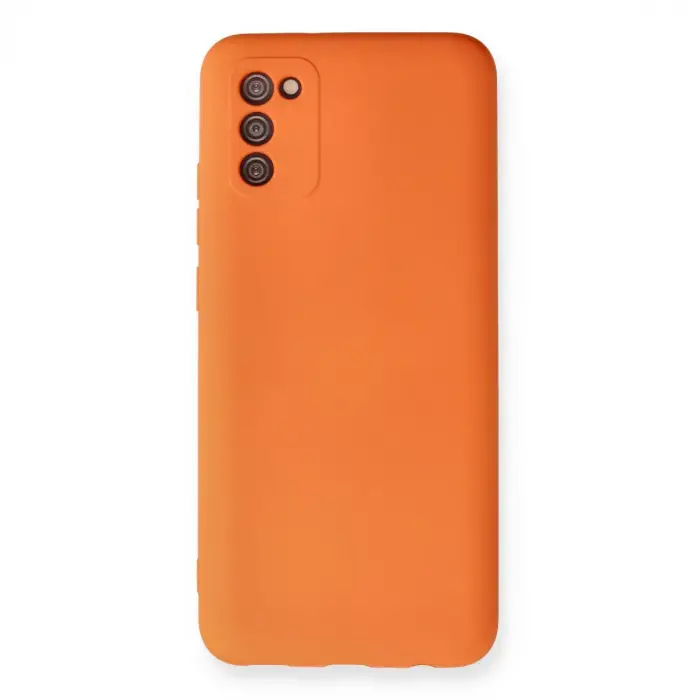 Galaxy A02S Kılıf Nano içi Kadife Silikon - Turuncu