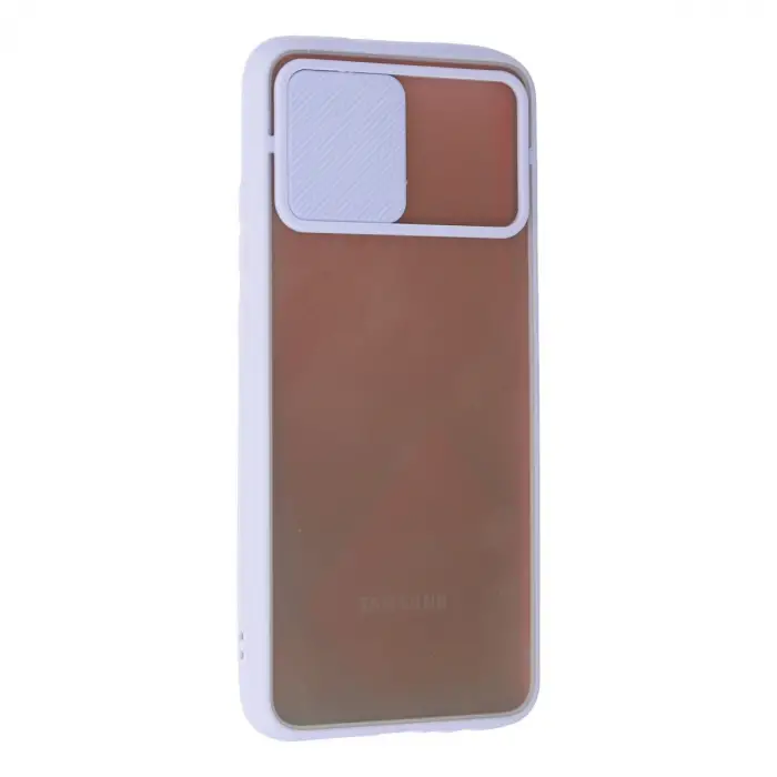 Galaxy A02S Kılıf Palm Buzlu Kamera Sürgülü Silikon - Lila