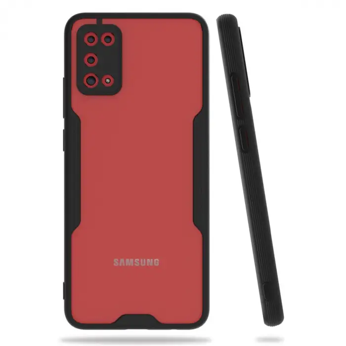Galaxy A02S Kılıf Platin Silikon - Siyah