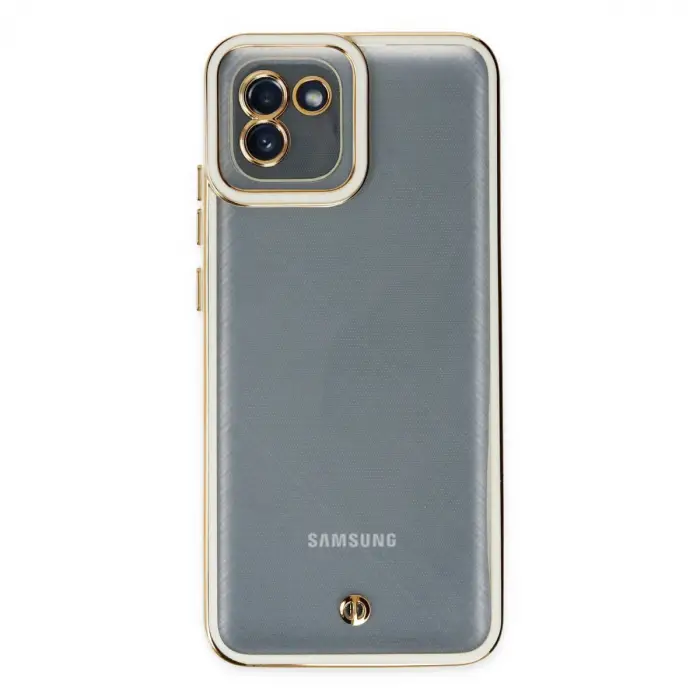 Galaxy A03 Kılıf Liva Lens Silikon - Beyaz