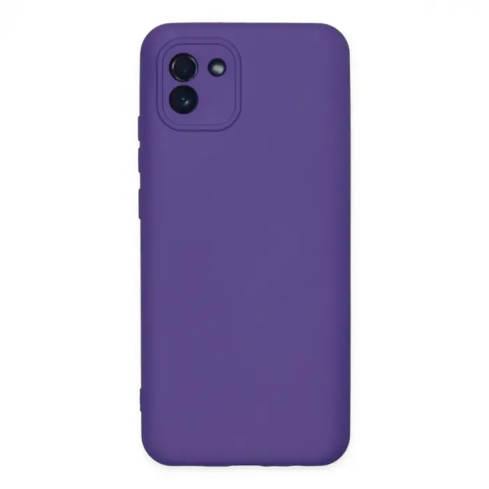 Galaxy A03 Kılıf Nano içi Kadife Silikon - Mor