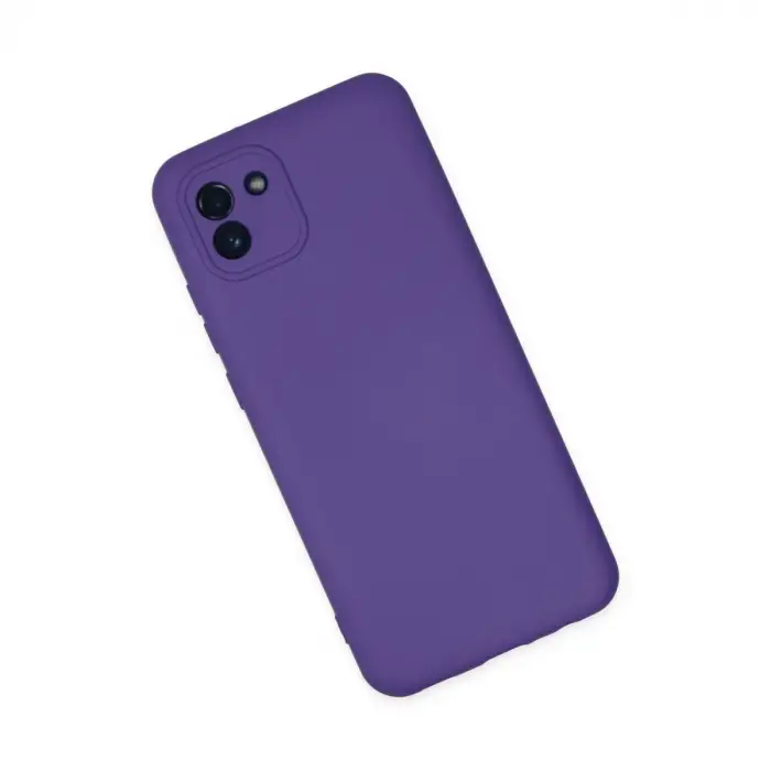 Galaxy A03 Kılıf Nano içi Kadife Silikon - Mor