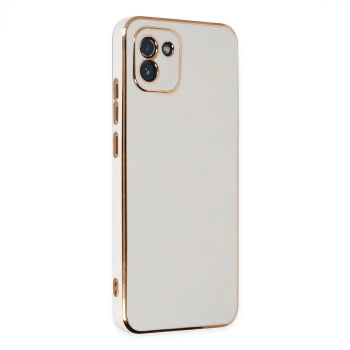 Galaxy A03 Kılıf Volet Silikon - Beyaz