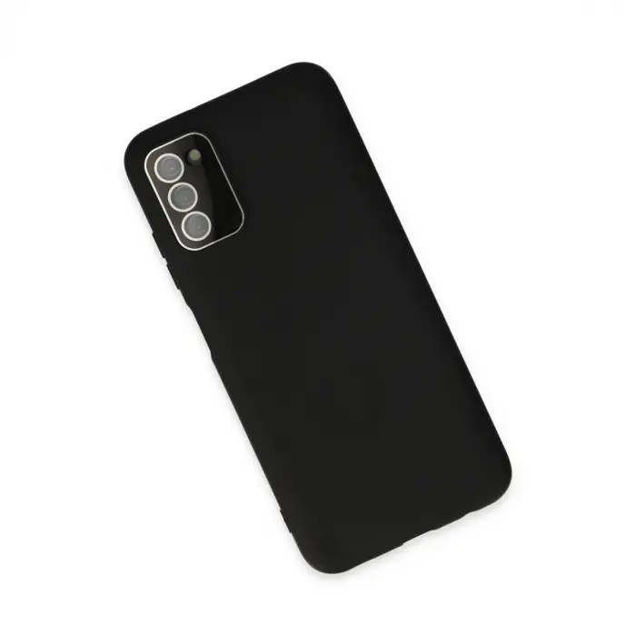 Galaxy A03S Kılıf Lansman Glass Kapak - Siyah