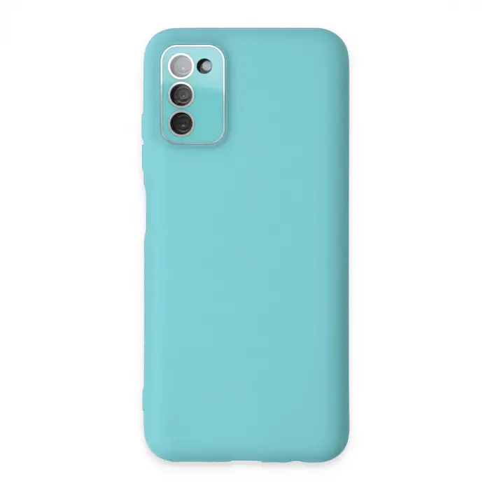 Galaxy A03S Kılıf Lansman Glass Kapak - Turkuaz