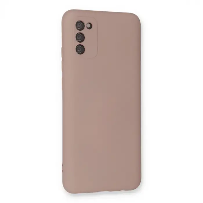 Galaxy A03S Kılıf Nano içi Kadife Silikon - Pudra