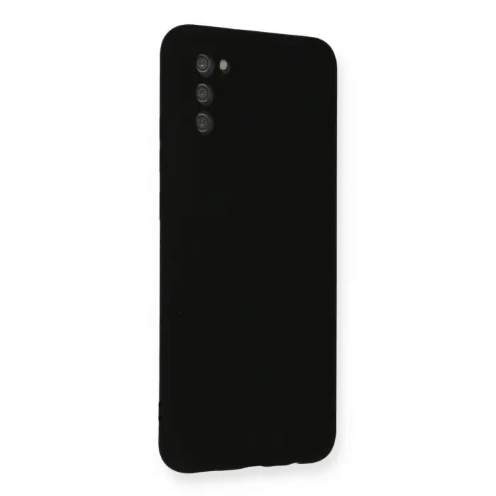 Galaxy A03S Kılıf Nano içi Kadife Silikon - Siyah