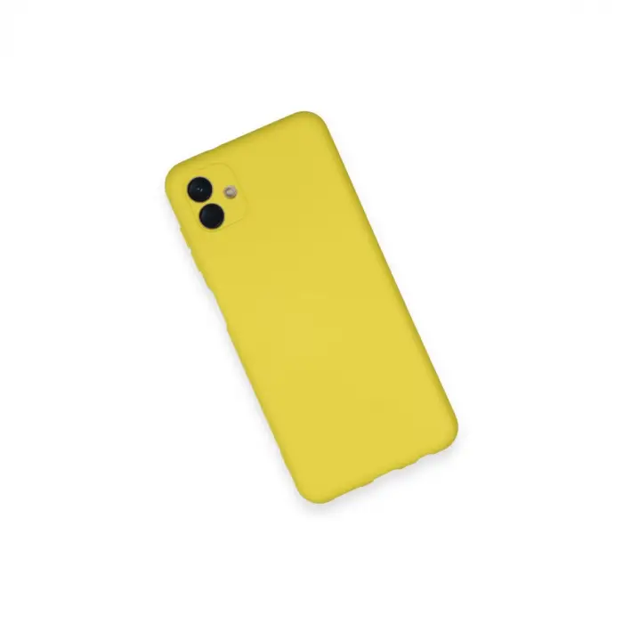 Galaxy A04 Kılıf Nano içi Kadife Silikon - Sarı