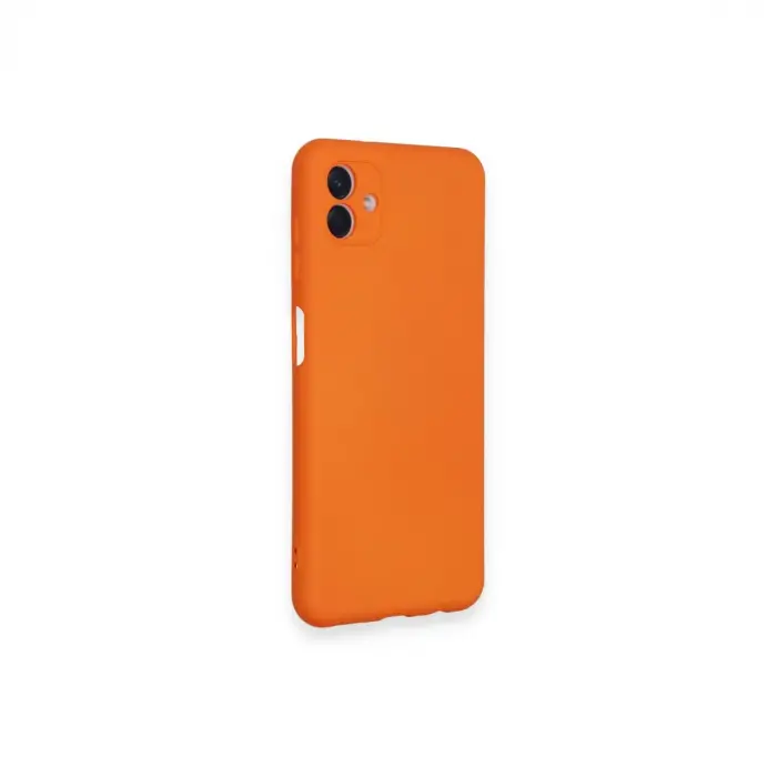 Galaxy A04 Kılıf Nano içi Kadife Silikon - Turuncu