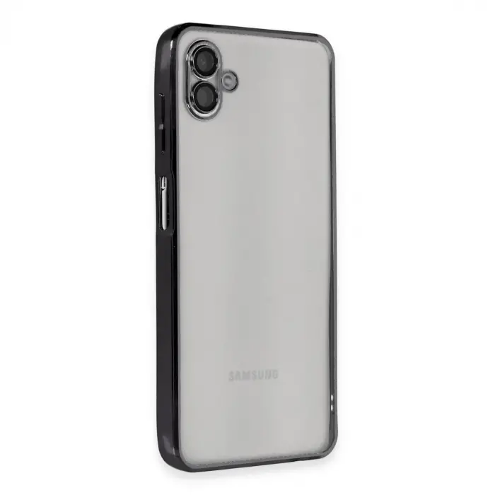 Galaxy A04 Kılıf Razer Lensli Silikon - Siyah