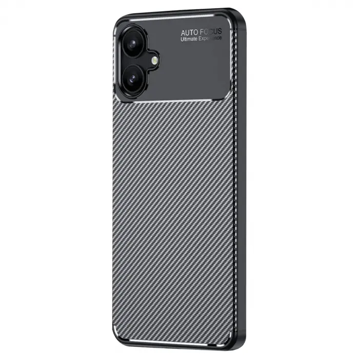 Galaxy A06 Kılıf Auto Focus Karbon Kapak - Siyah
