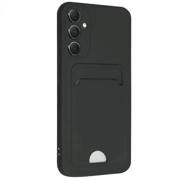Galaxy A16 5G Kılıf Kelvin Kartvizitli Silikon - Siyah